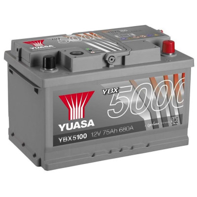 Авто акумулятор Yuasa 75Ah 680A YBX5100