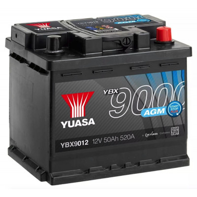 Авто акумулятор Yuasa 50Ah 520A AGM YBX9012