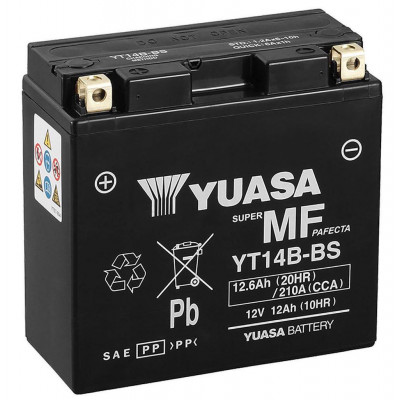 Мото аккумулятор Yuasa 12,6Ah YT14B-BS