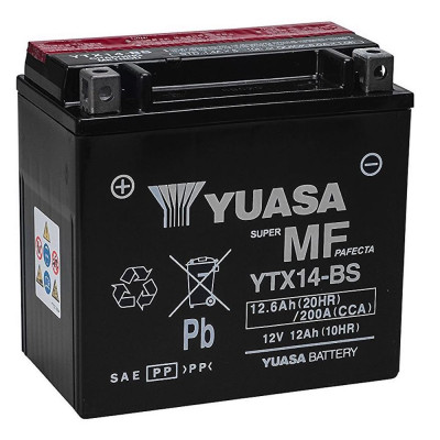 Мото акумулятор Yuasa 12,6Ah YTX14-BS