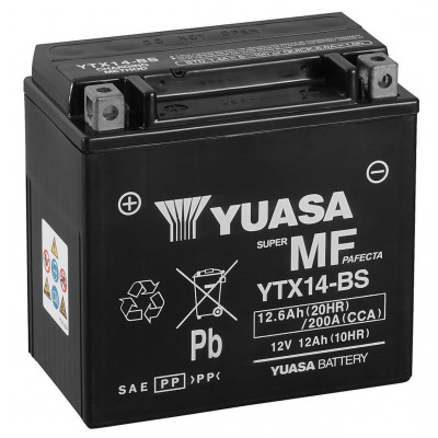 Мото акумулятор Yuasa 12,6Ah YTX14-BS