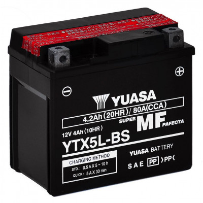 Мото акумулятор Yuasa 4Ah YTX5L-BS