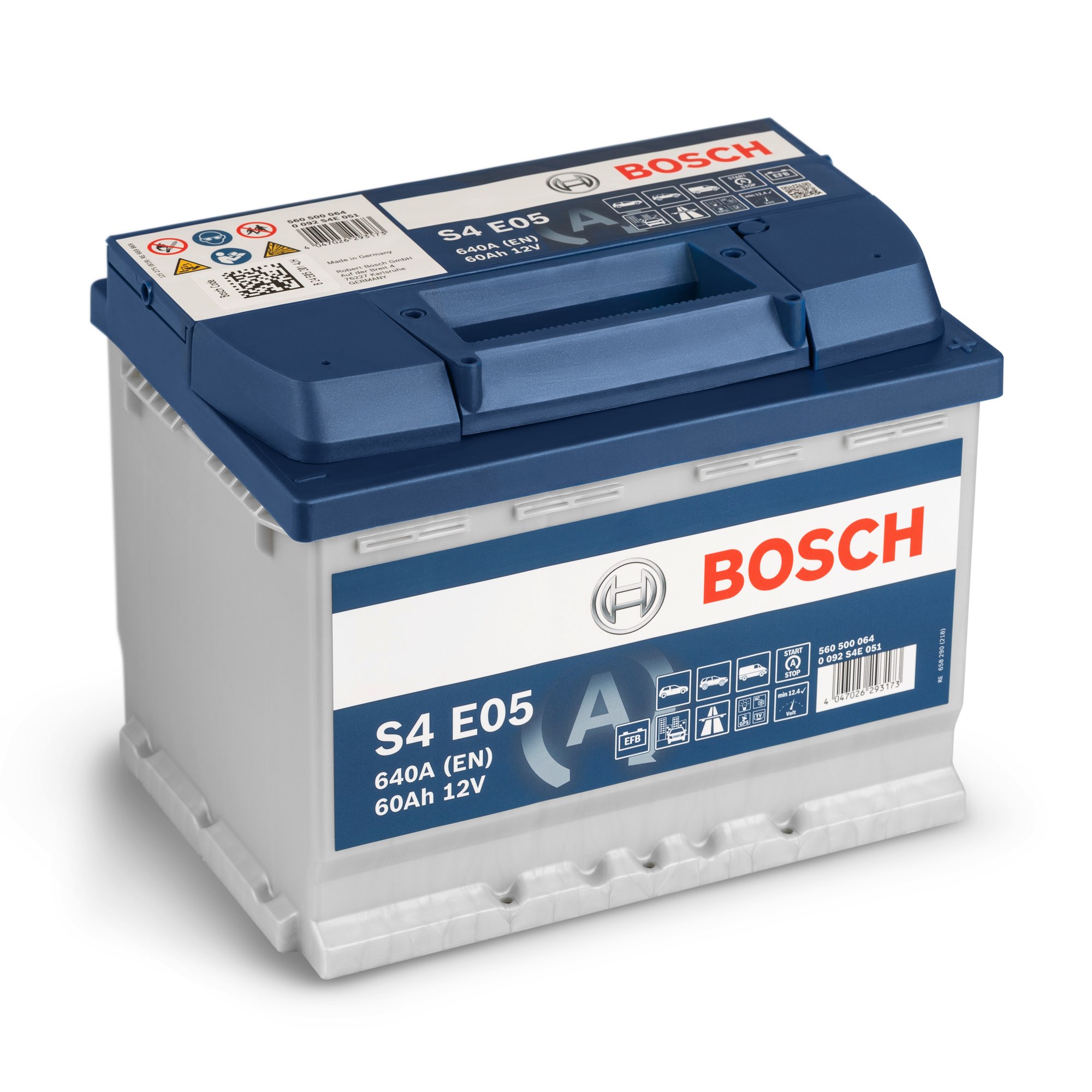 Аккумулятор Bosch 60Ah 640A S4 E05 EFB 0092S4E051 купить | Низкая цена