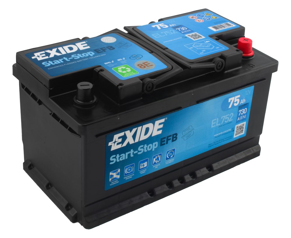 Акумулятор Exide 75Ah 730A Start-Stop EFB EL752 купити| Низька ціна