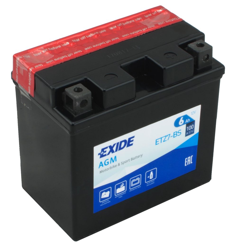 Аккумулятор Exide 6Ah YTZ7-BS купить мото АКБ | Низкая цена