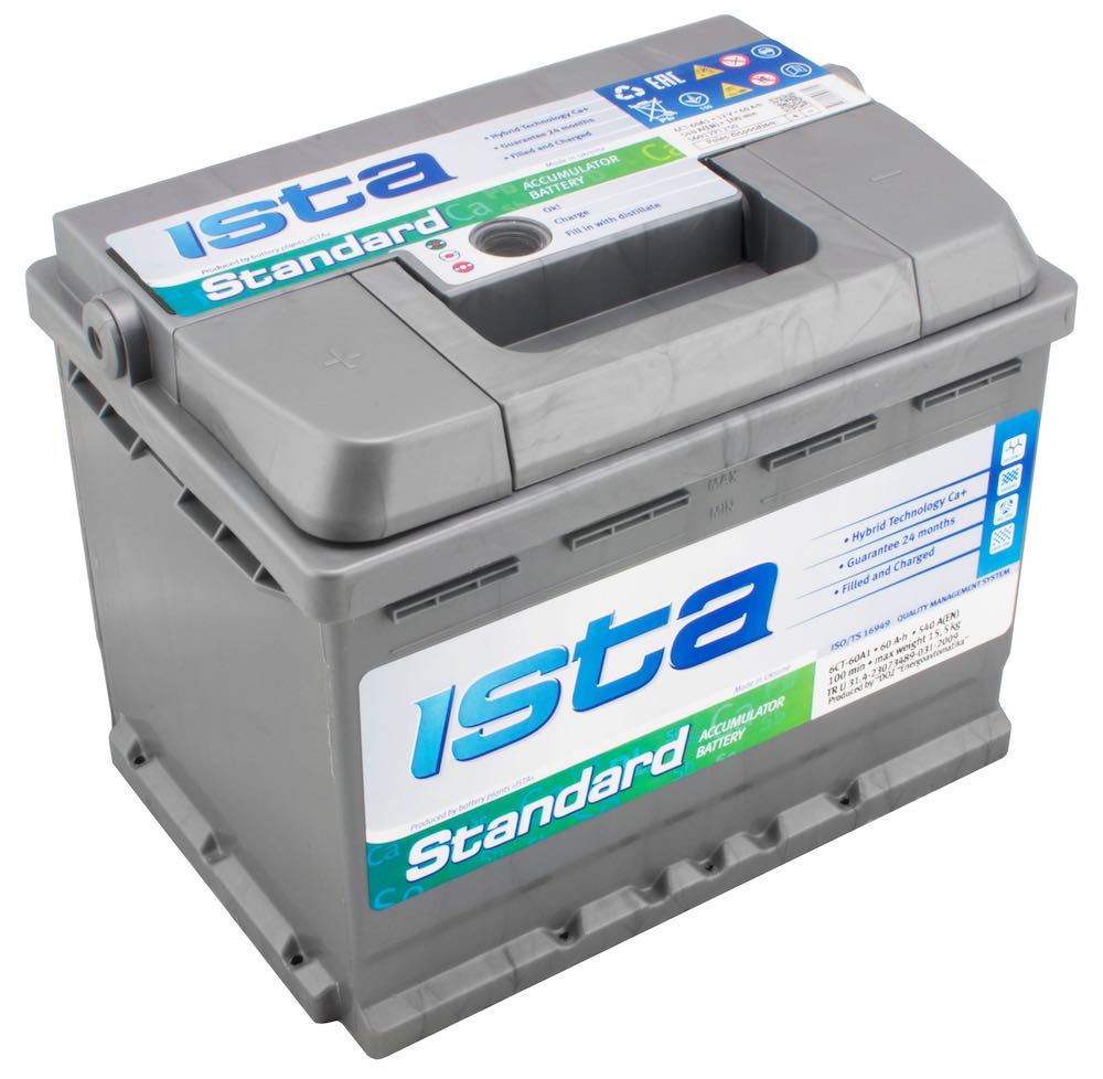 Аккумулятор Ista 60Ah 540A Standard R купить | Низкая цена