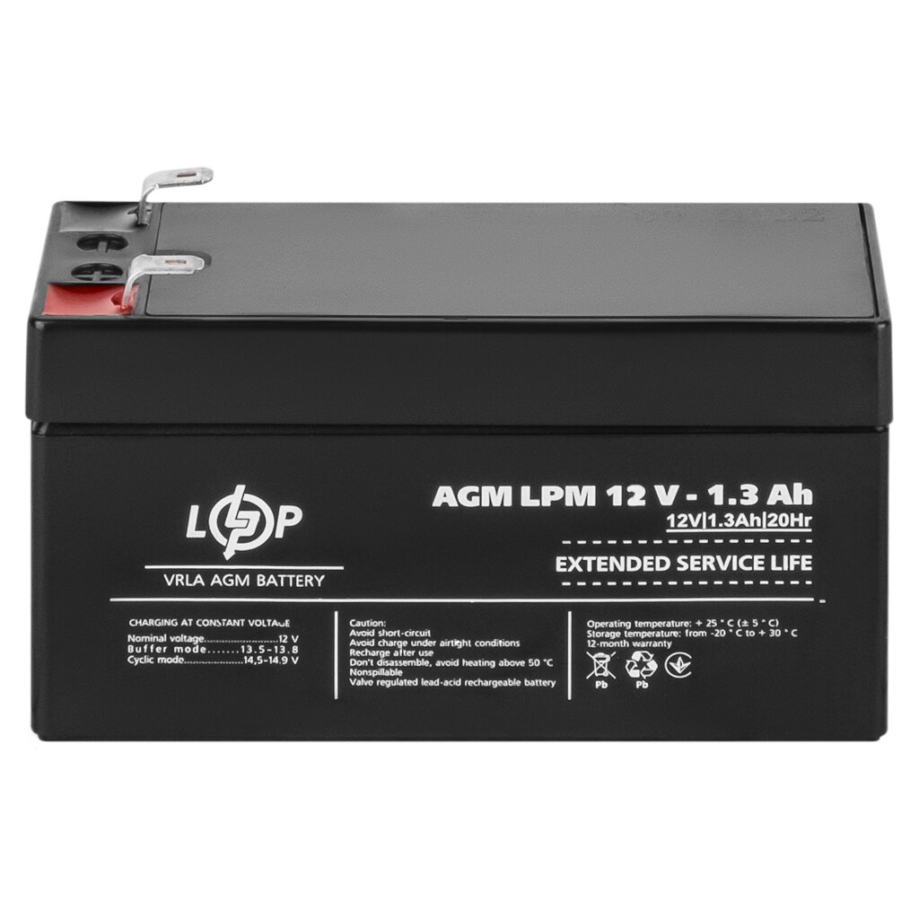 Аккумулятор LogicPower 12V 1,3Ah LPM12-1,3 купить | В наличии