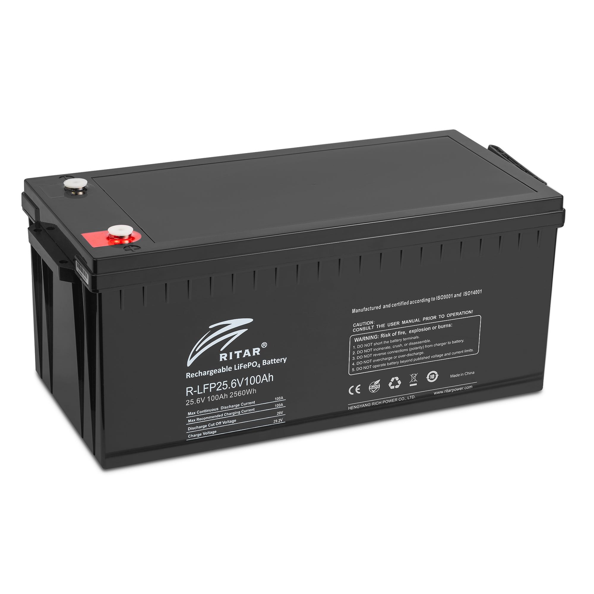 Аккумулятор Ritar 24V 100Ah 2,4 kWh LiFePO4 купить по низкой цене